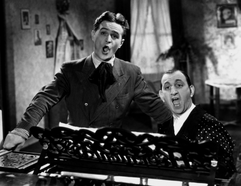 Adolf Dymsza i Kazimierz Krukowski w filmie ”ABC miłości”