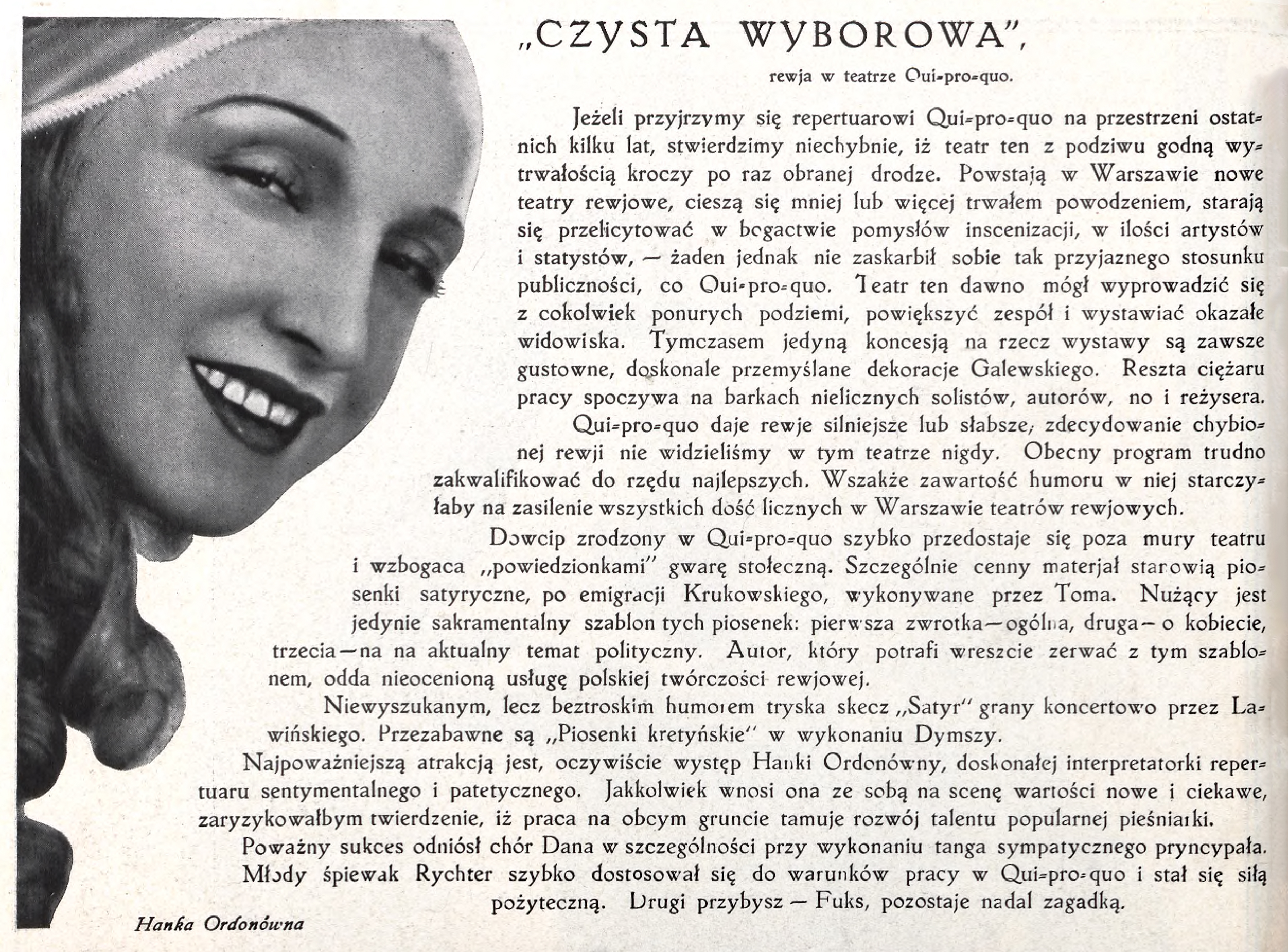 Teatr i życie wytworne - 1930 r.