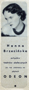 Hanna Brzezińska Hanna Brzezińska