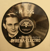 Mieczysław Fogg Reklama płyt Syrena-Electro Mieczysław Fogg Reklama płyt Syrena-Electro