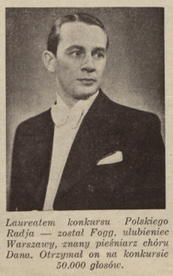 Mieczysław Fogg (listopad 1937 r.) Mieczysław Fogg (listopad 1937 r.)