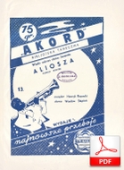 nuty: Aliosza - foxtrot rosyjski
muz. Henryk Rapacki
sł. Wacław Stępień
