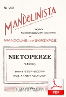 nuty: Nietoperze - tango
muz. Fanny Gordon
sł. Jan Brzechwa
