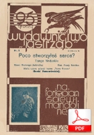 nuty: Buddha, Budda, Po co stworzyłeś serce? - tango hinduskie
muz. Fanny Gordon
sł. Walery Jastrzębiec