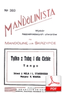 nuty: Tylko z tobą i dla ciebie - tango
muz. Henryk Wars
sł. Jerzy Nel, Ludwik Starski