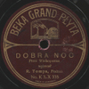 Dobranoc Głowo Święta - Beka-Grand-Płyta kat. No. K 3.. X 335 mx 3 X 335