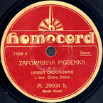 Zapomniana piosenka (mel. lud. – Tyszkiewicz)