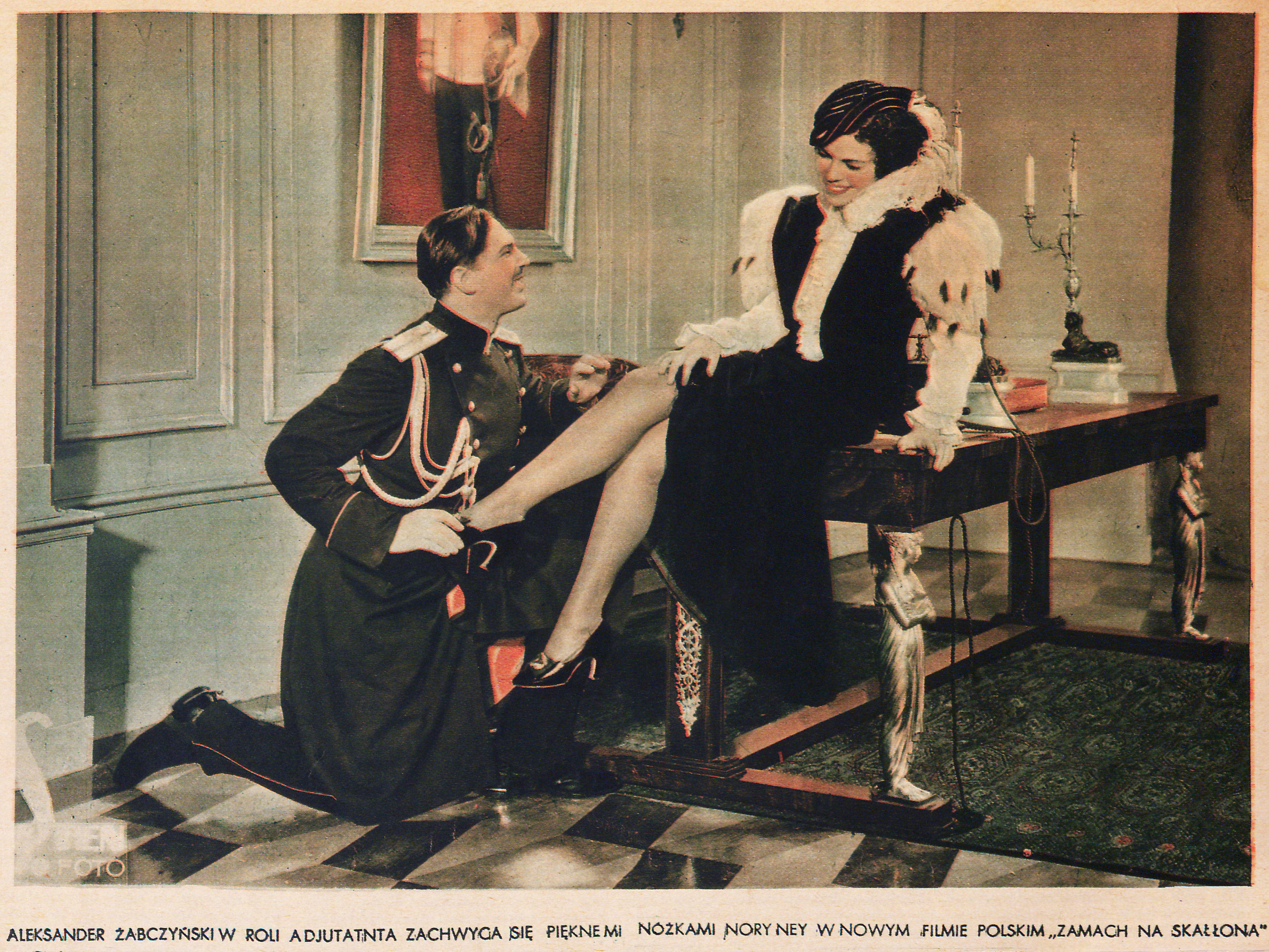 Aleksander Żabczyński i Nora Ney - film Zamach na Skałłona (Córka generała Pankratowa)