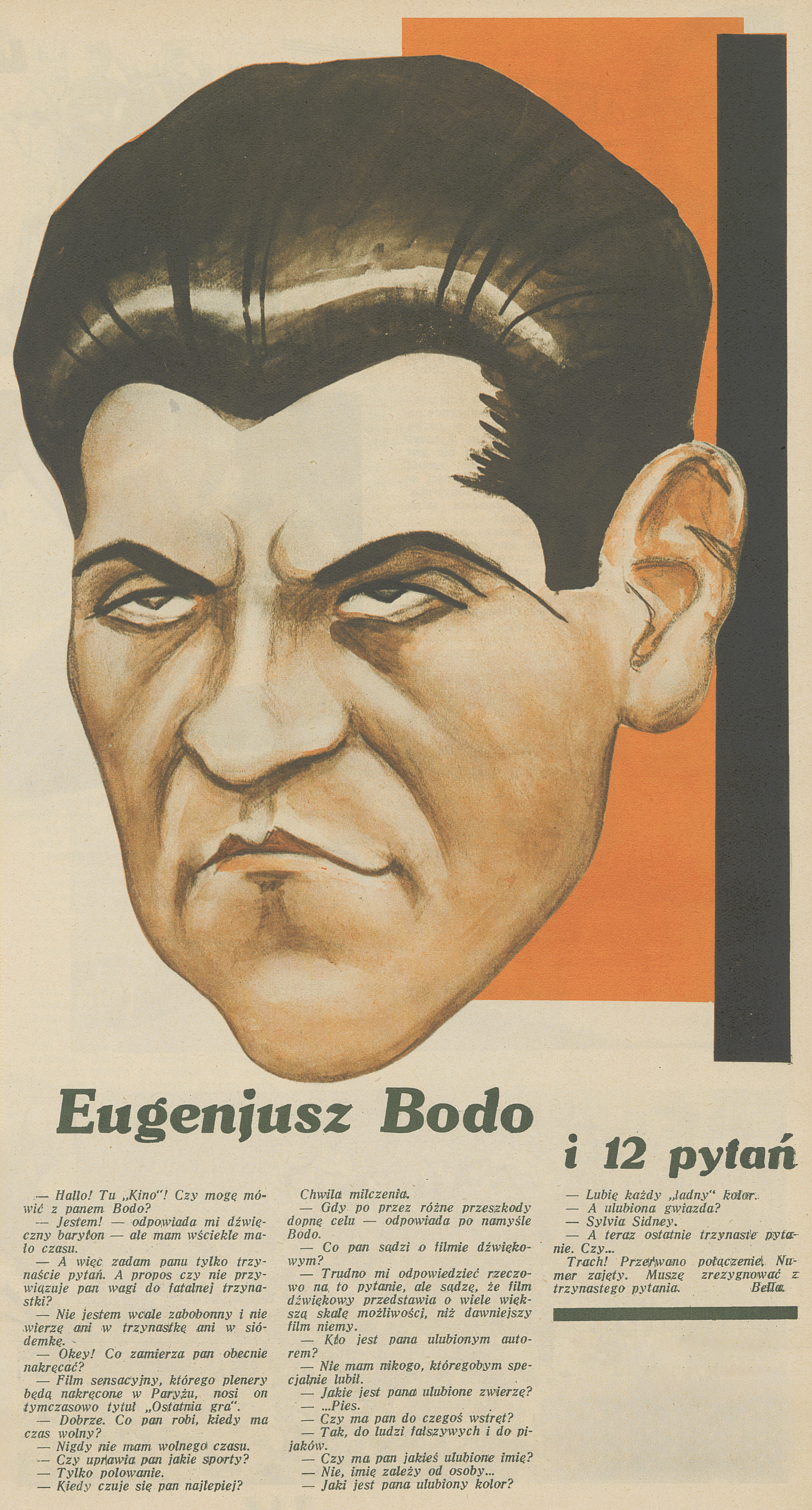 Eugeniusz Bodo i 12 pytań