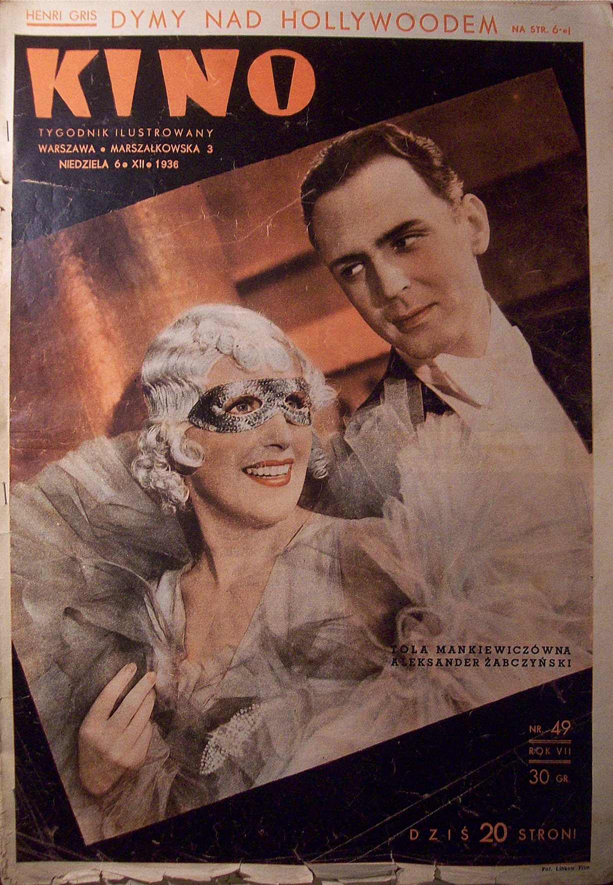 Tola Mankiewiczówna i Aleksander Żabczyński 1936