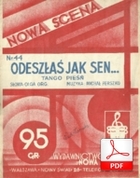Odeszłaś jak sen - tango-pieśń
muz. Michał Ferszko
sł. Olga Org
od kierownika