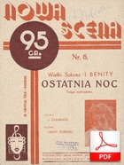 Ostatnia noc - tango nastrojowe
muz. Fanny Gordon
sł. Ludwik Szmaragd