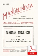 Pamiętam twoje oczy - tango
muz. Zygmunt Karasiński
sł. Tadeusz Stach