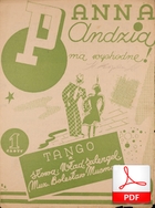 Panna Andzia ma wychodne - tango andrusowskie
muz. Bolesław Mucman
sł. Władysław Szlengel
zbiory Biblioteki Narodowej
